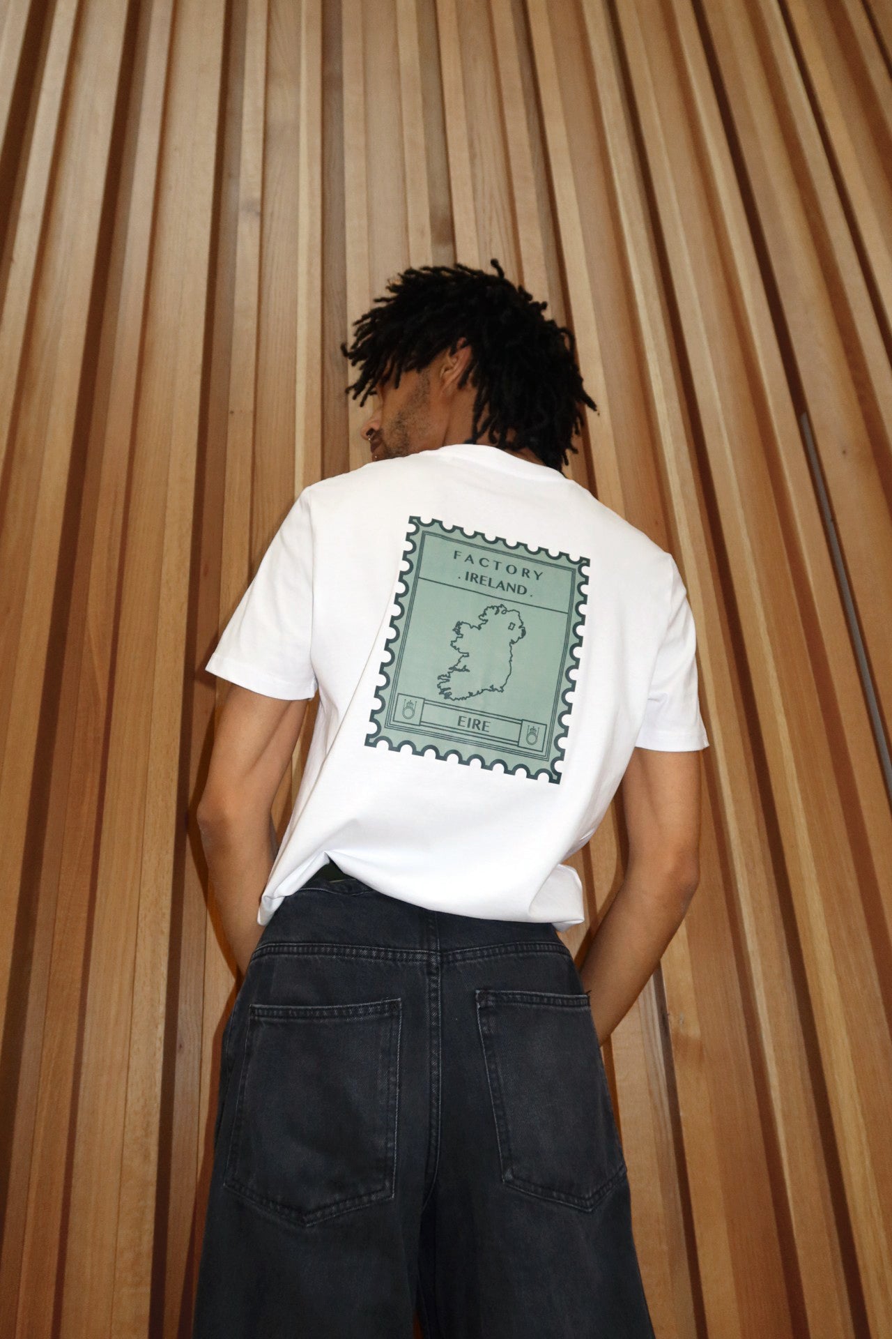 Factory Ireland Stamp Graphic T-Shirt | Organic Cotton Unisex Irish Heritage Streetwear