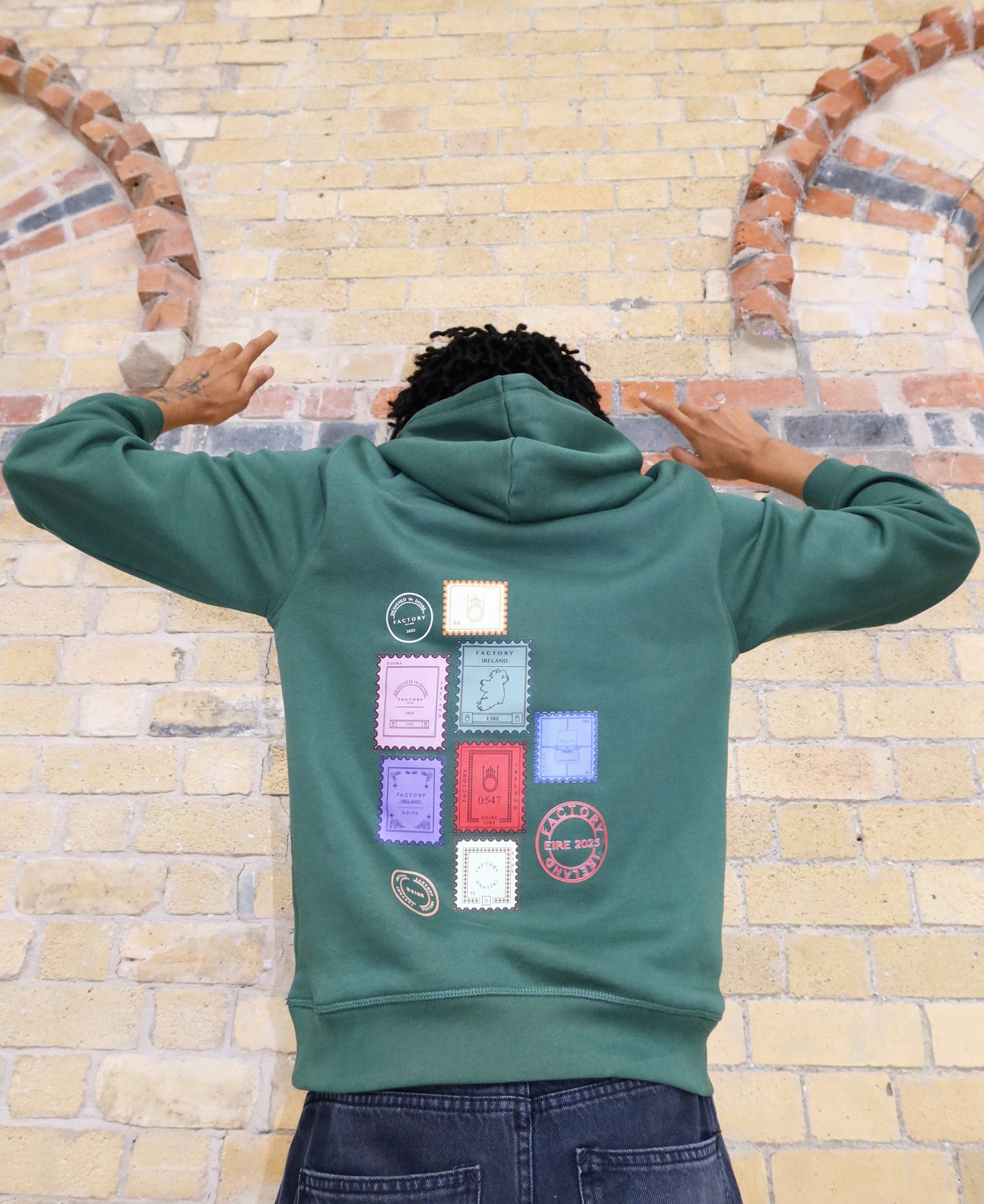 Factory Stamp print Hoody
